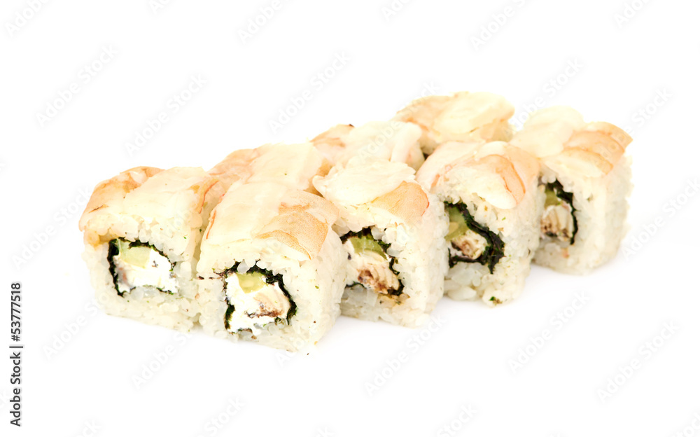sushi, rolls isolated on white sushi, rolls isolated on white