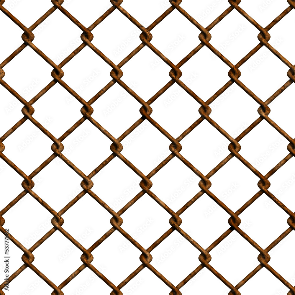 Naklejka premium Rusty fence (Seamless texture)