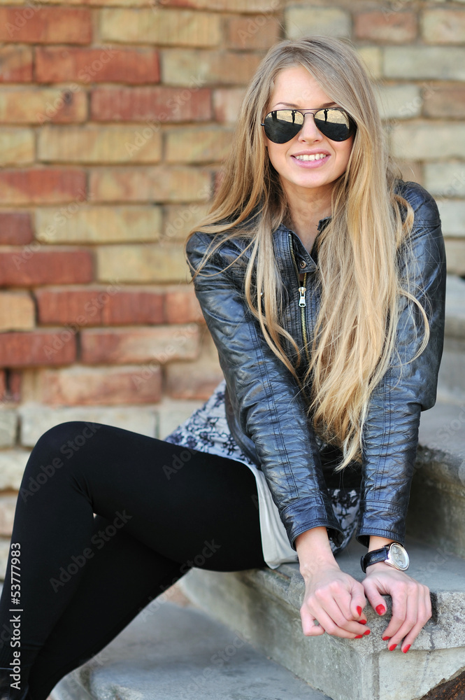 Sexy woman wearing sunglasses Sexy woman wearing sunglasses