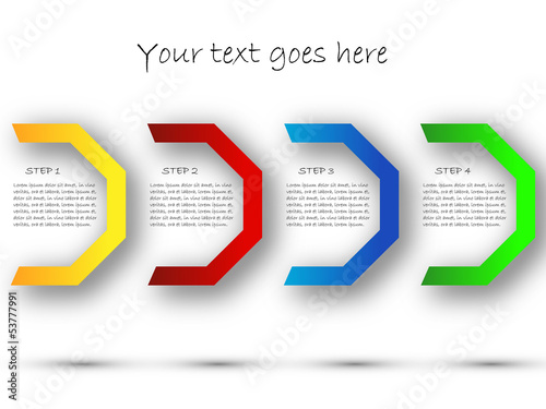 Octagon design background, step banners with shadow