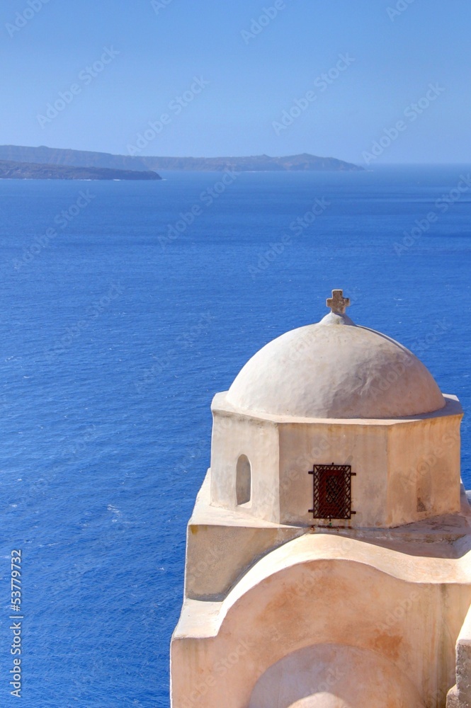 Naklejka premium ile de santorin