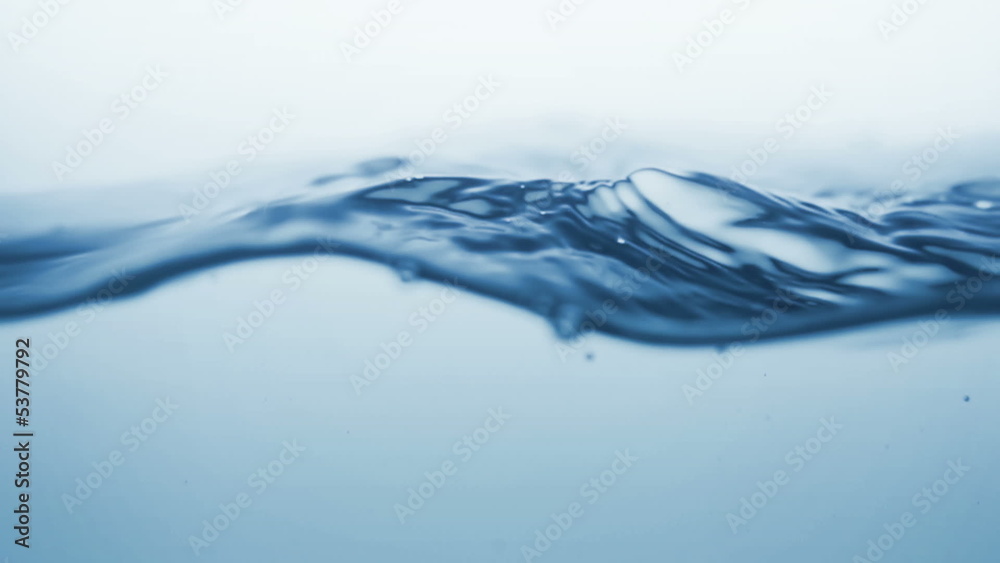 water splash with bubbles of air in motion