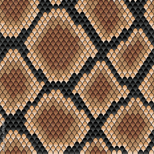 Brown snake seamless pattern