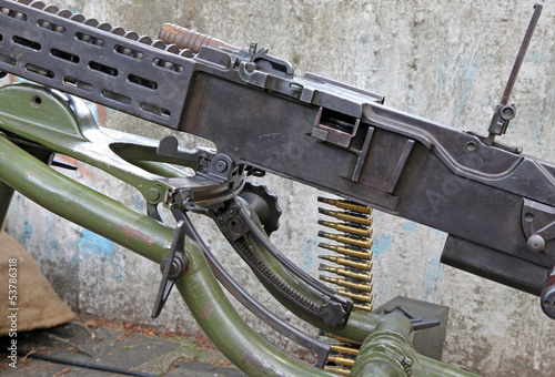 Old machinegun from world war II photo