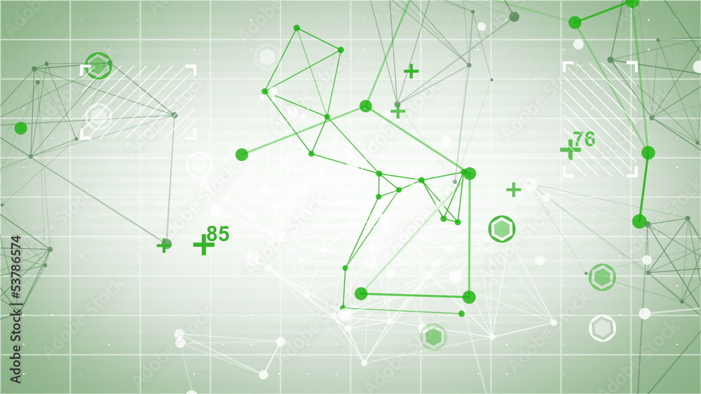 technology network loop green background technology network loop green background