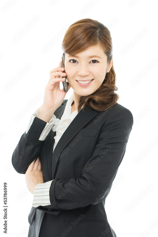 Beautiful asian businesswoman isolated on white background Beautiful asian businesswoman isolated on white background