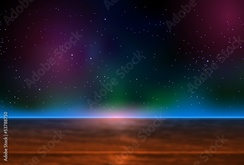 Summer night Vector background eps10, easy all editable