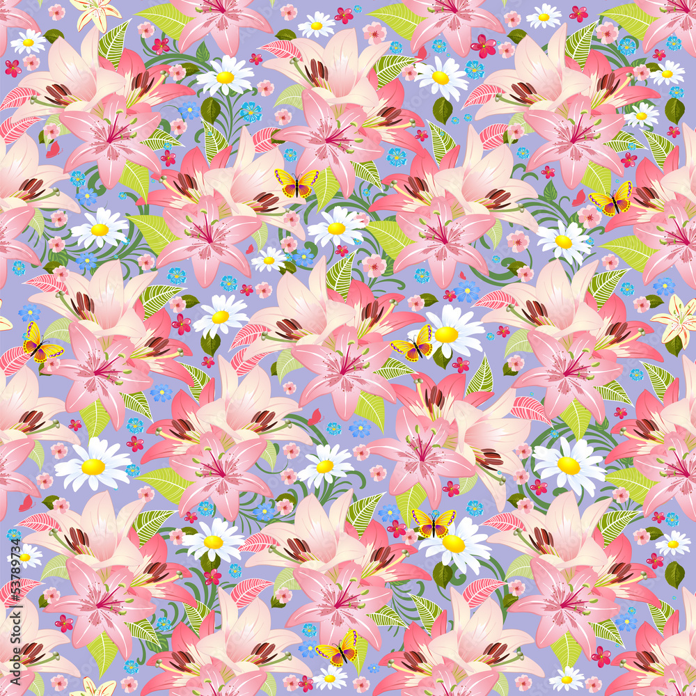 Beautiful floral seamless texture