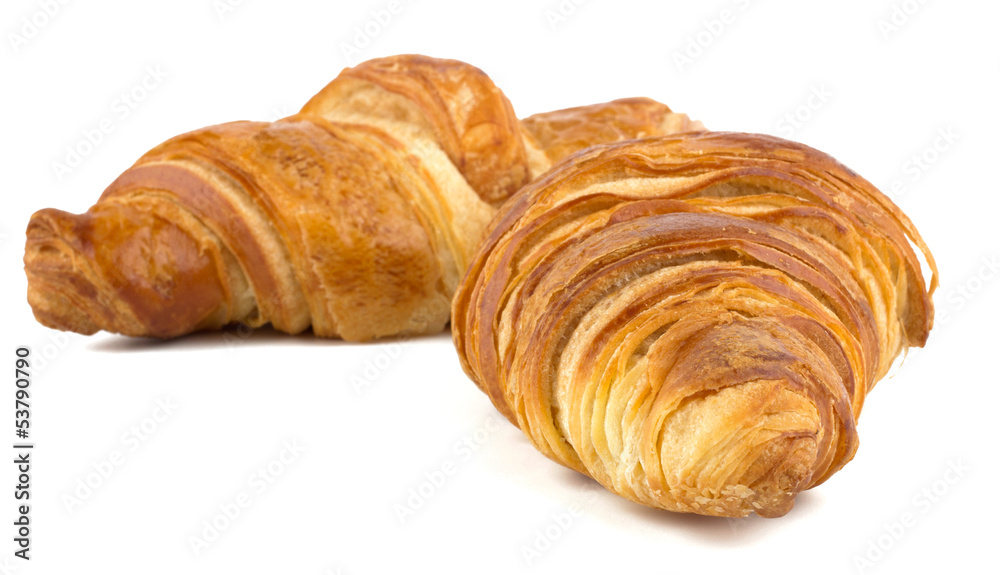 Croissant isolated on the white background Croissant isolated on the white background