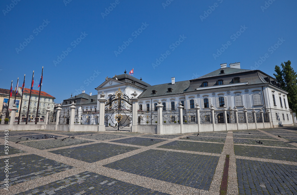 Naklejka premium Residence of the president of Slovakia in Bratislava