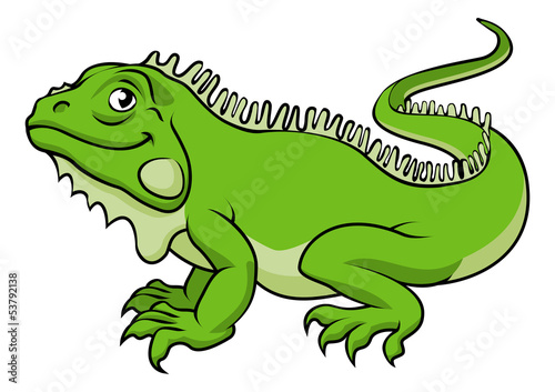 Fototapeta Naklejka Na Ścianę i Meble -  Cartoon Iguana Lizard