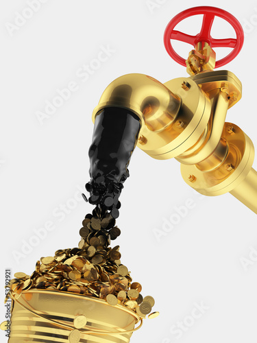 Transformation of oil (petroleum) directly into money.