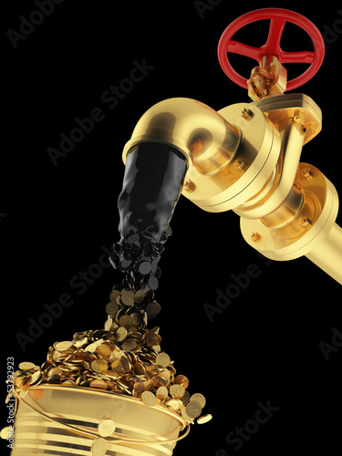 Transformation of oil (petroleum) directly into money.