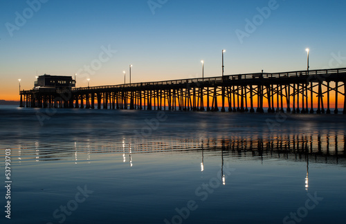 newport beach pier sunset