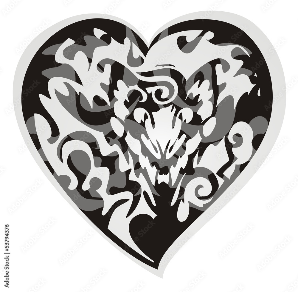 Black dragon heart