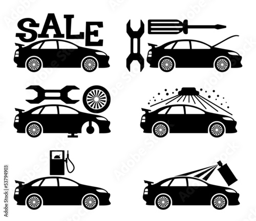 Black cars.