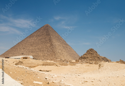 Pyramid of Khufu (Cheops) in Great pyramids complex in Giza
