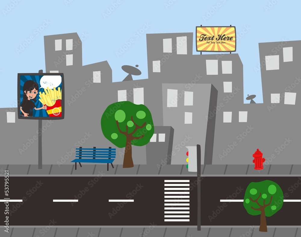 Fototapeta premium city food commercial