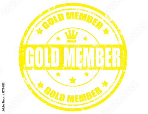 Gold member-stamp