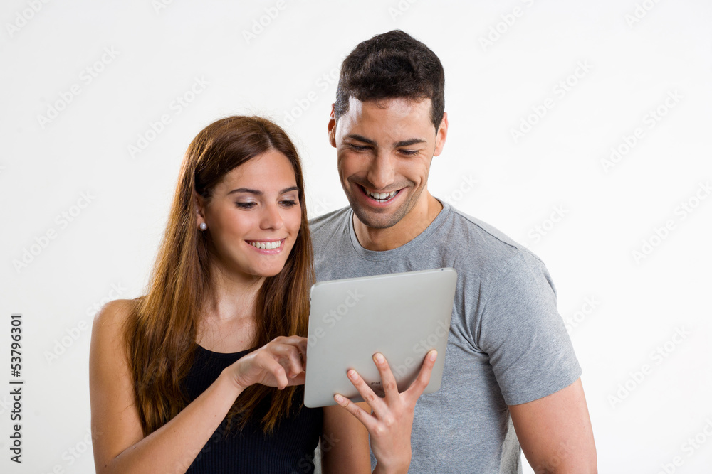 Pareja con tablet Pareja con tablet