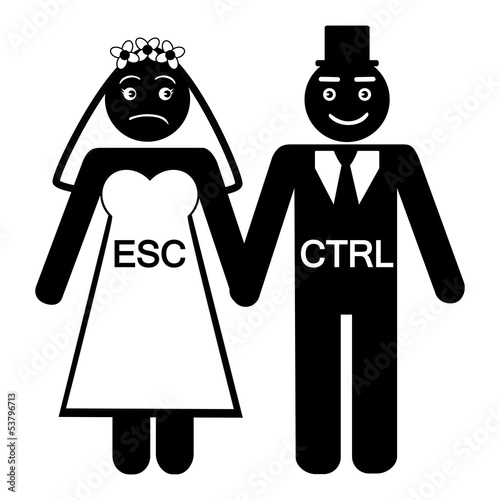 Humorius bride ESC groom CTRL icon