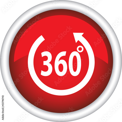 Красная иконка с надписью 360
