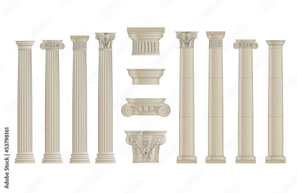 set of classic columns set of classic columns