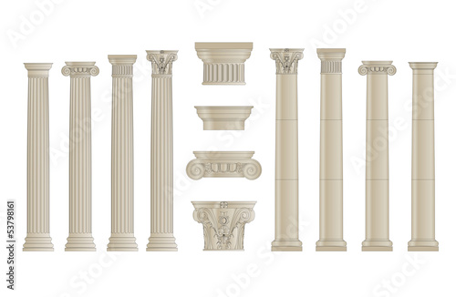 Fotografie, Obraz set of classic columns