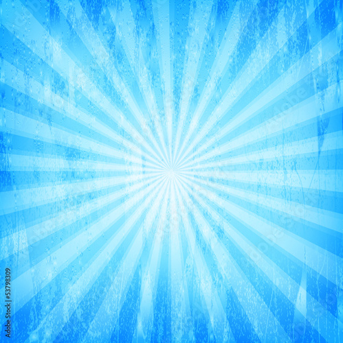 Sunburst Grunge Blue Pattern