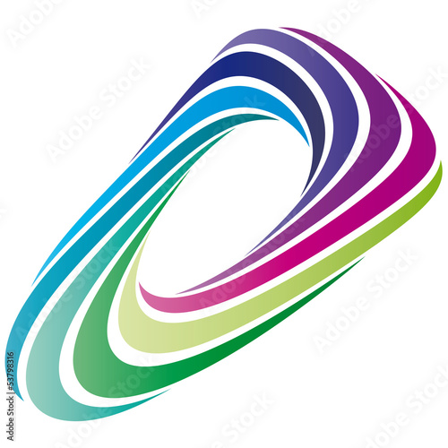 Farbkreis - Logo - Bogen oval