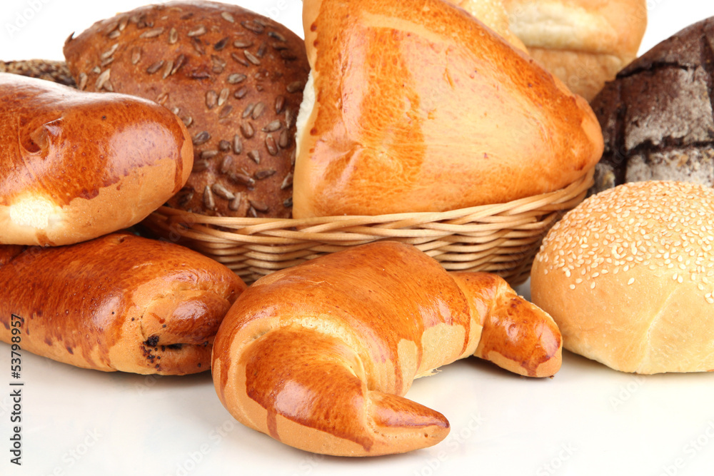 Variety of bread close up