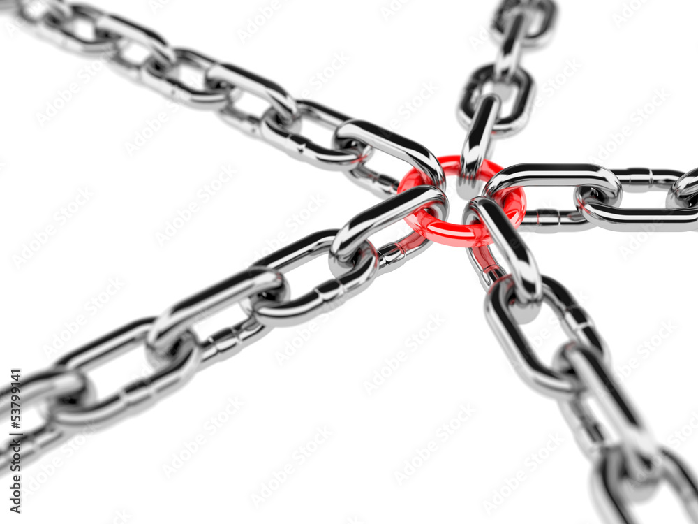 Fototapeta premium Chain leader concept