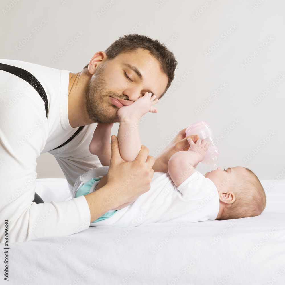 Father and baby Father and baby