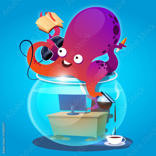 Octopus in aquarium