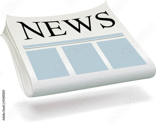 High-quality computer icon newspaper on a white background