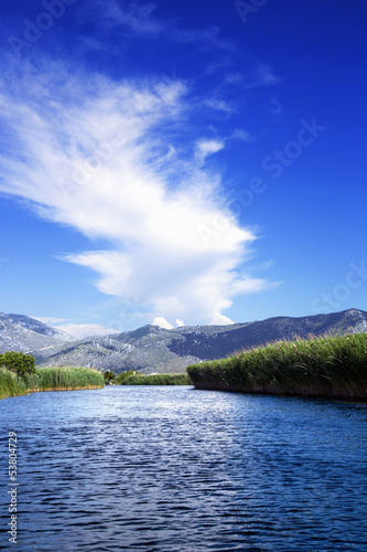 Neretva river delta in Croatia