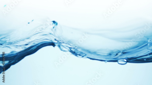 water splash with bubbles of air, slow motion