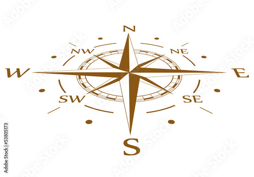 Brown compass vector compressed