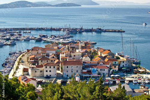 Dalmatian town of Tribunj, Vodice aerial view