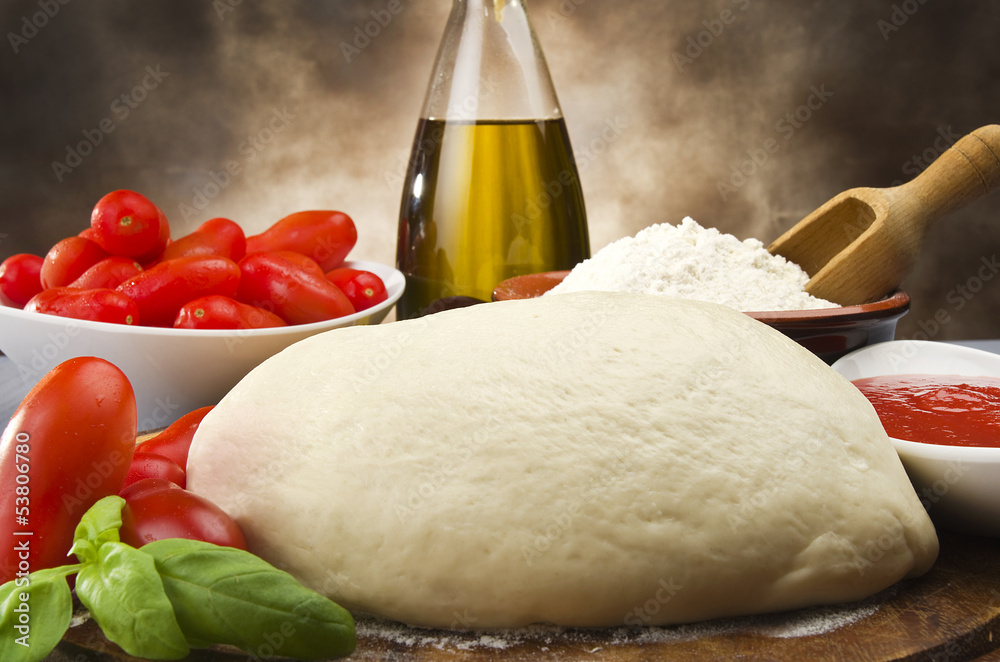tomato basil flour olive oil for homemade pizza tomato basil flour olive oil for homemade pizza