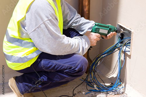 Obraz na płótnie electrician w salonie