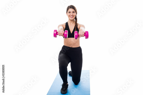 Fitness woman doing stretching exercise