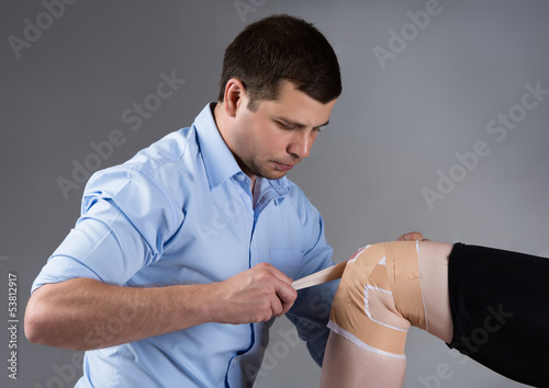 Adult male physiotherapist
