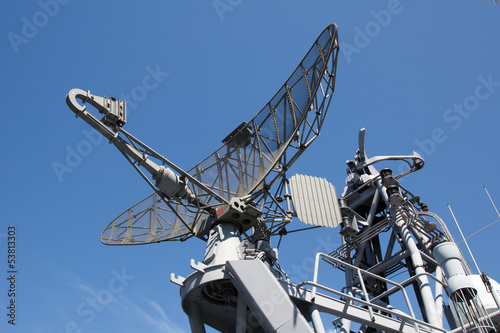 Radar on military ship