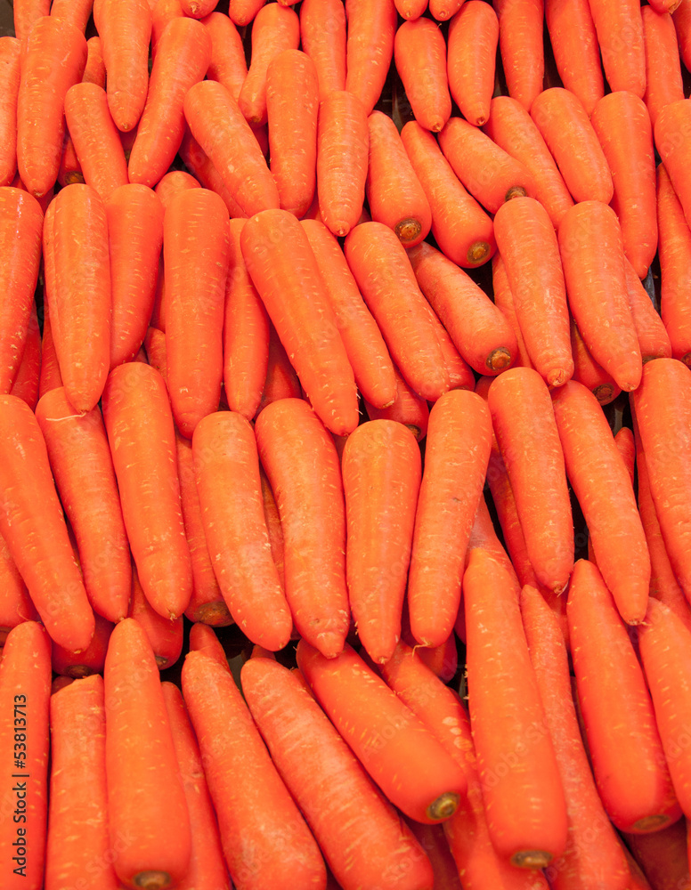 fresh carrot in the market