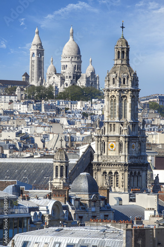 Eglise de la trinité et Basilique du Sacré-Cœur Paris photo