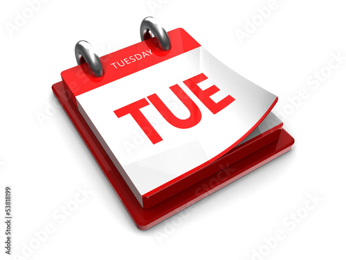 Canvas Print calendar icon of tuesday