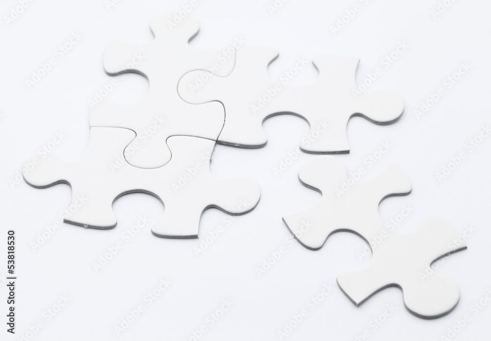 White puzzle pieces White puzzle pieces