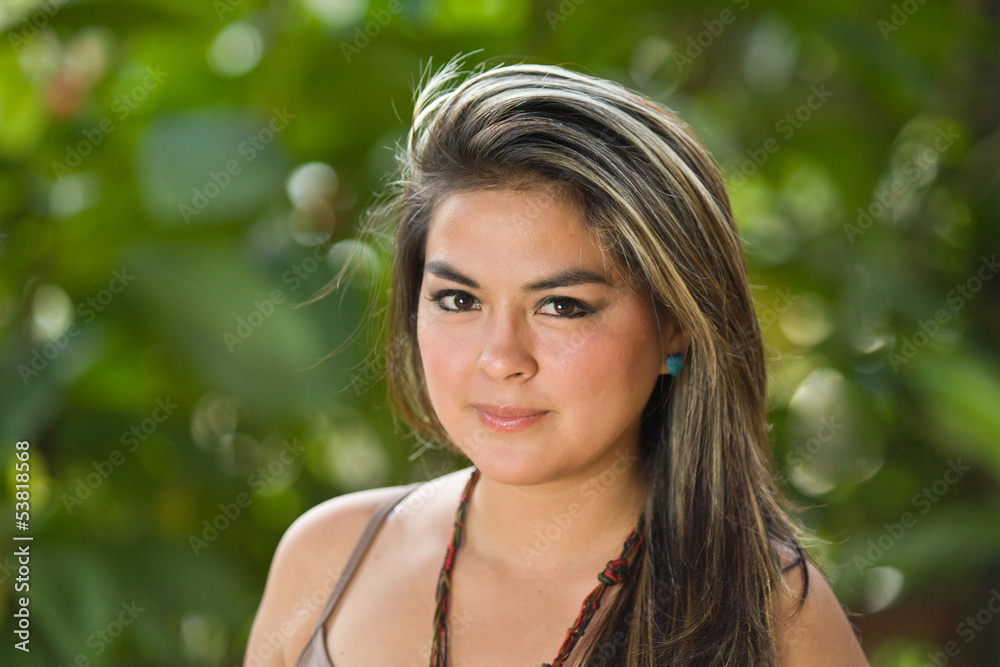 Naklejka premium Young Woman lokking at camera