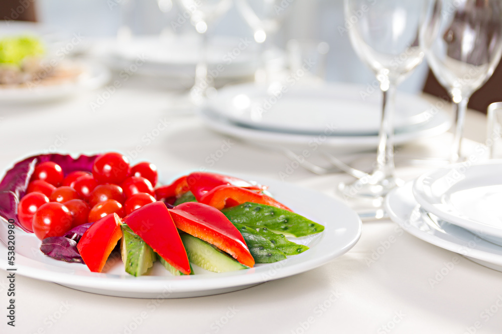 plate with sliced vegetables plate with sliced vegetables